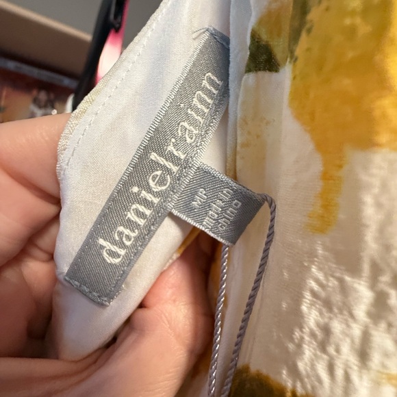 Daniel Rainn Yellow and Cream Floral Midi Dress Medium Petite NWT - Picture 6 of 7